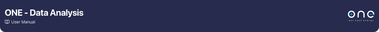 Data Plotter header with title on the left and ONE logo on the right